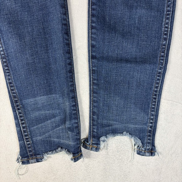 Madewell 10" high rise Women skinny Jeans button fly chewed raw hem  size 26 T - Picture 10 of 12